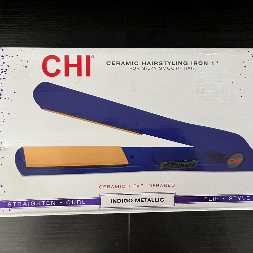 CHI Ceramic Hairstyling Iron 1” Indigo Metallic